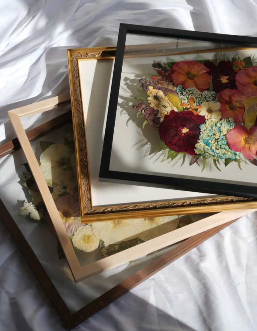 Pressed Floral Frames offered in different color offerings